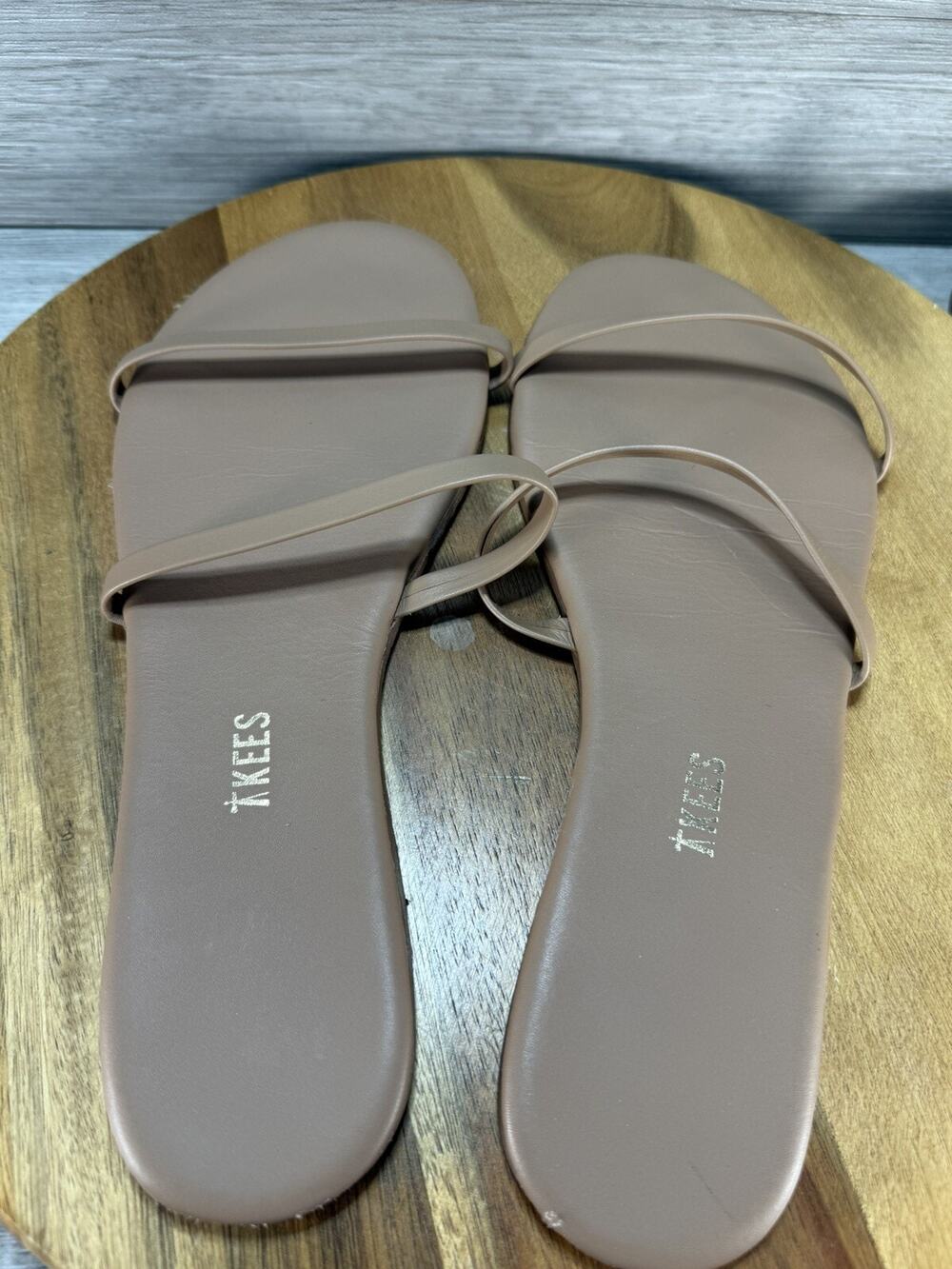 TKEES Sarit Sandel Pout Tan Size 9 Slip On